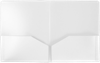 9 1/2 x 11 3/4 Poly Folder w/Clear Front Pocket White