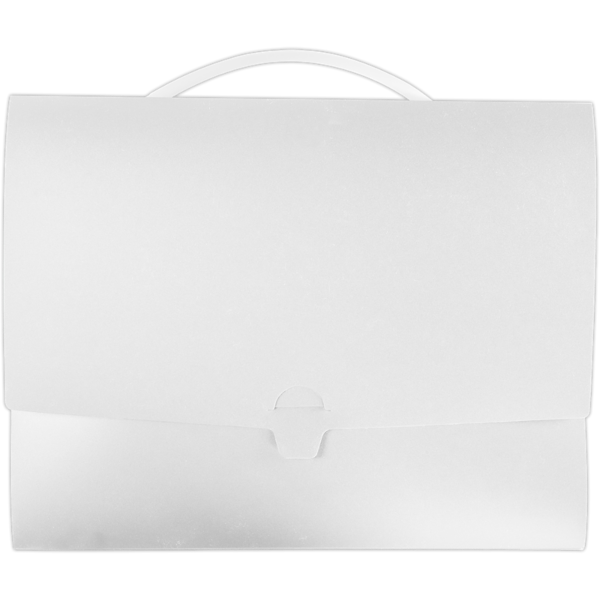 Blank Plastic Folio Tote W Handle 1 Capacity White Folders Com