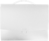 Plastic Folio Tote w/Handle & 1 Capacity White
