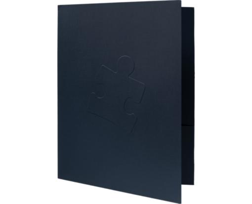 Deep Blue Linen Pack of 25 Perfect for Tax Season Brochures Standard Two Pocket w/Front Cover Lower Right Card Slits 9 x 12 Presentation Folders Sales Materials and so Much More! 