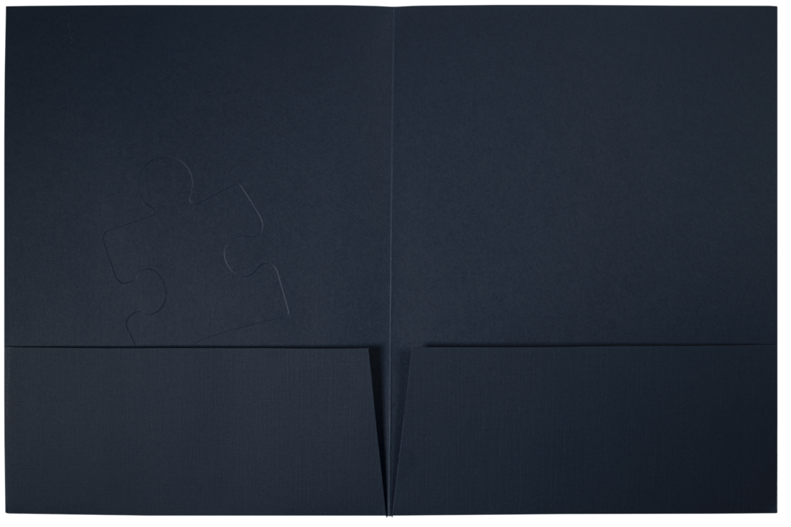 9 x 12 Presentation Folder Nautical Blue Linen