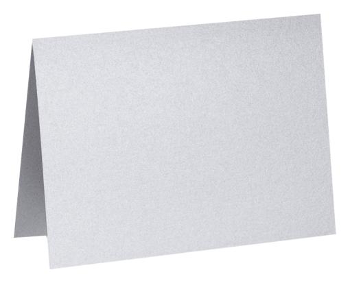 A6 Folded Card (4 5/8 x 6 1/4) Silver Metallic
