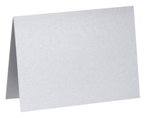 A7 Folded Card (5 1/8 x 7 ) Silver Metallic