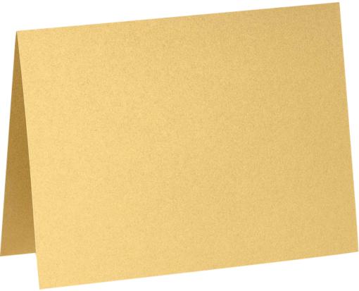 A2 Folded Card (4 1/4 x 5 1/2) Gold Metallic