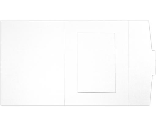 Fold-Over Easel 5x7 Photo Holder Frame White Linen