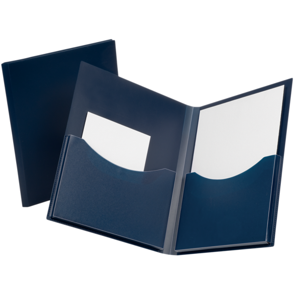 Oxford® Double Stuff Poly Folder Navy