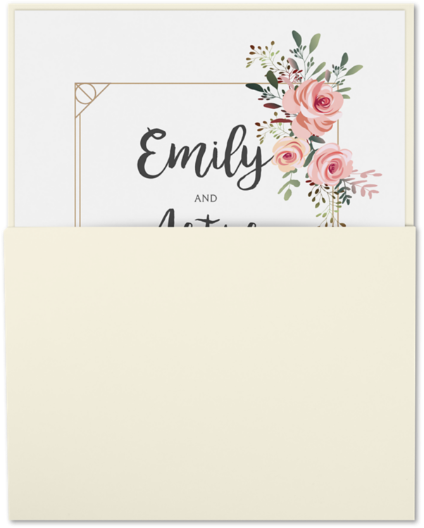 Natural 80lb. V-Pocket Invitation Pouch Invitations, 5 1/2 x 7 1/16, Invitations/Announcements