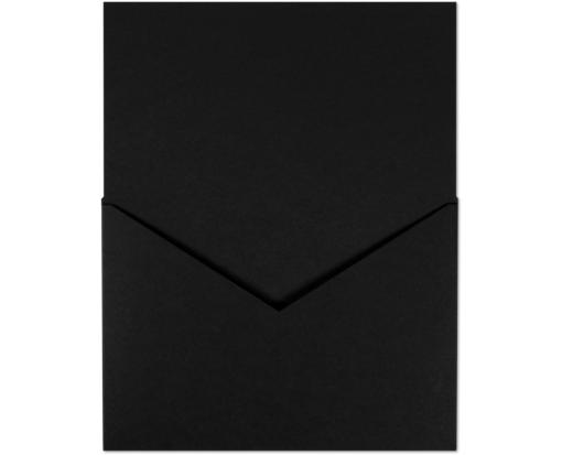 Midnight Black V-Pocket Invitation Pouch Invitations, 5 1/2 x 7 1/16, Invitations/Announcements