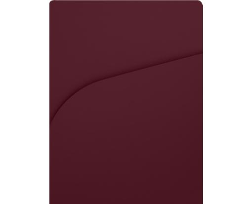 9 x 12 Pocket Page w/Round Pocket Burgundy Linen