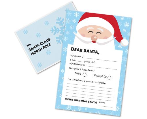 Letter to Santa Kit (12 1/4 x 7 1/4) Letter to Santa - Blue