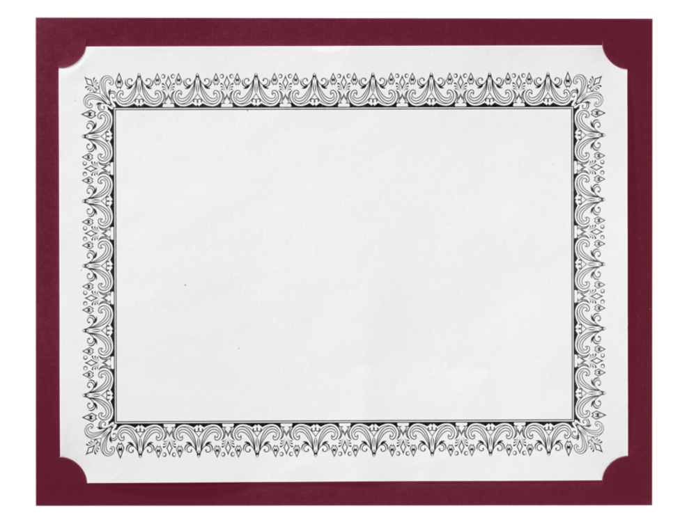 9 1/2 x 12 Single Certificate Holder Burgundy Linen