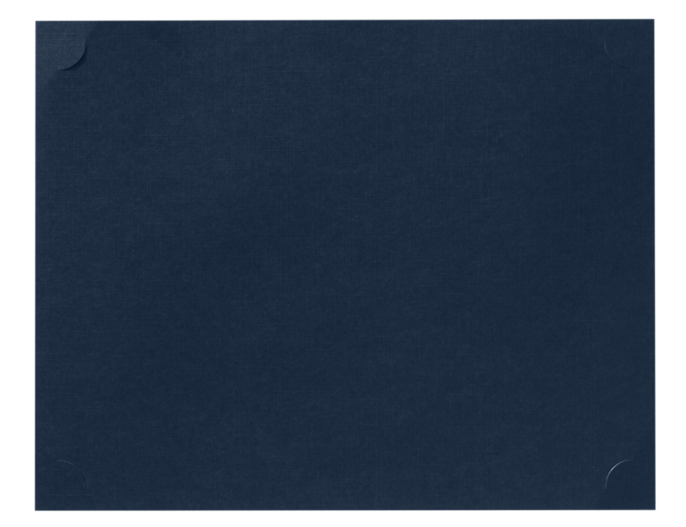 Blank 9 1/2 x 12 Single Certificate HolderNautical Blue Linen