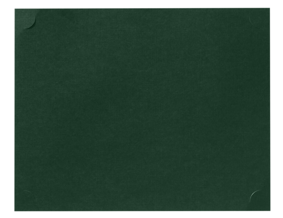 9 1/2 x 12 Single Certificate Holder Green Linen