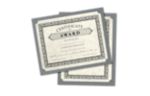 9 1/2 x 12 Single Certificate Holder Sterling Gray Linen