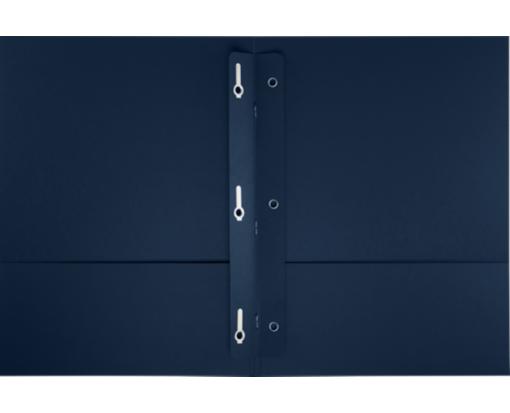 9 x 12 Presentation Folder w/Brads Nautical Blue Linen
