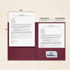 9 x 12 Presentation Folder Burgundy Linen