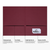 9 x 12 Presentation Folder Burgundy Linen