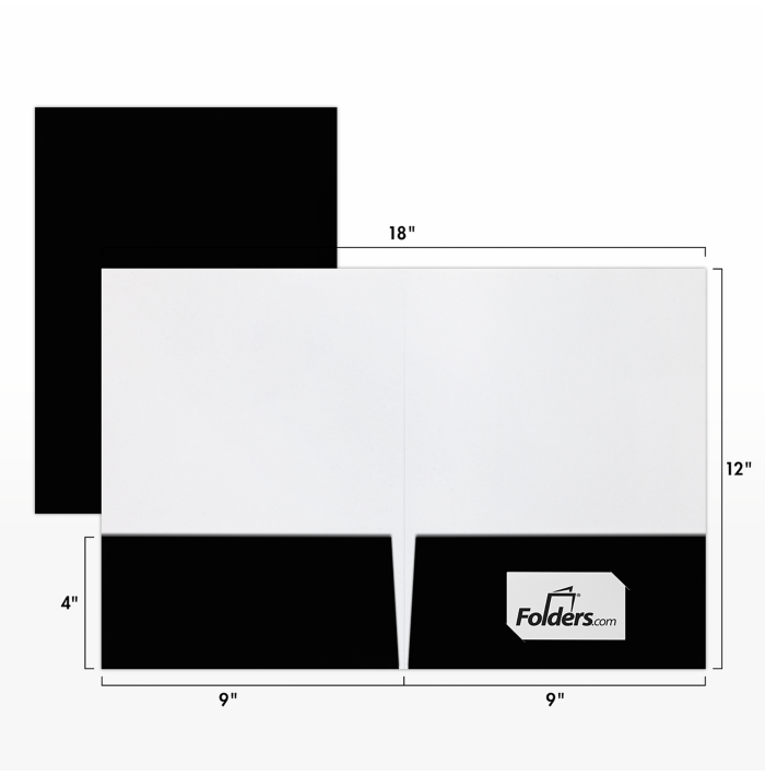 9 x 12 Presentation Folder Black Gloss