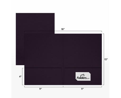 9 x 12 Presentation Folder Dark Purple Linen
