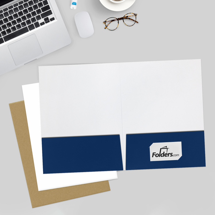 Blank 9 x 12 Presentation FolderNavy Gloss