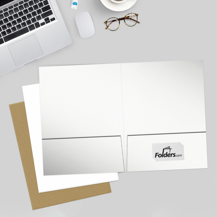 Blank 9 x 12 Presentation FolderWhite Gloss