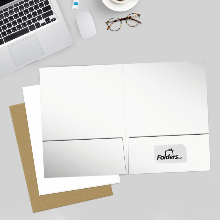 presentation folders white