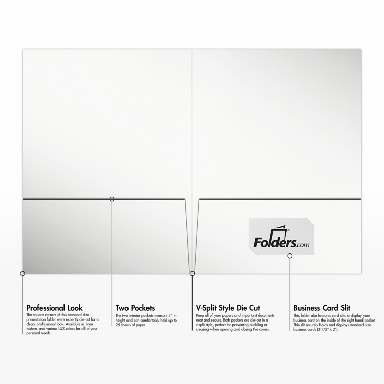 presentation folders white