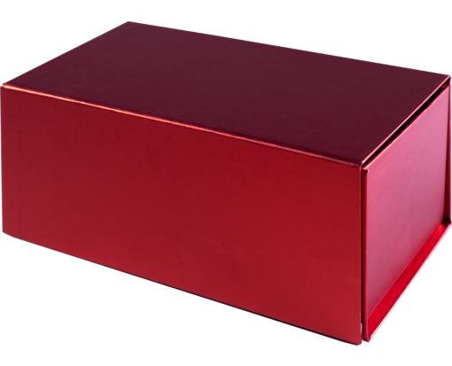 Red Metallic Small Gift Boxes w/ Magnet | x 4 x 2 3/4 Packaging | Envelopes.com