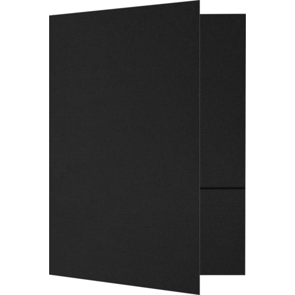 Blank 6 x 9 Small Presentation FoldersBlack Linen