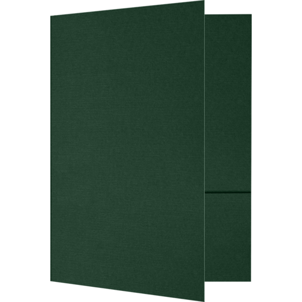 Blank 6 x 9 Small Presentation FoldersGreen Linen