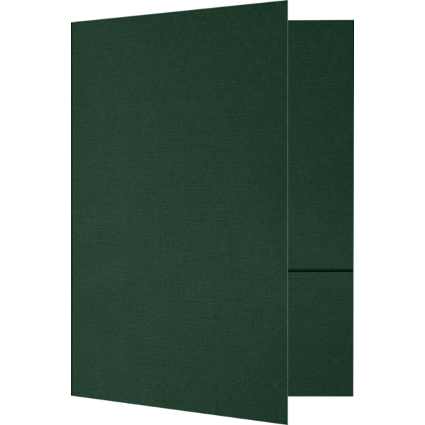 6 x 9 Small Presentation Folders Green Linen