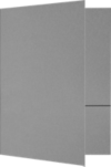 6 x 9 Small Presentation Folders Sterling Gray Linen