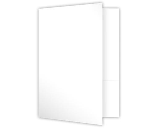 6 x 9 Small Presentation Folders Bright White Gloss