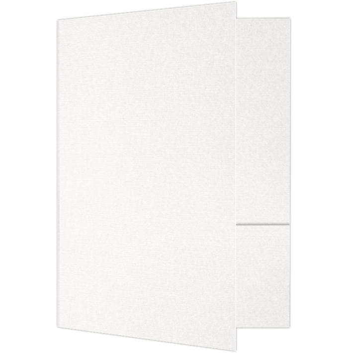 Blank 6 x 9 Small Presentation FoldersWhite Linen
