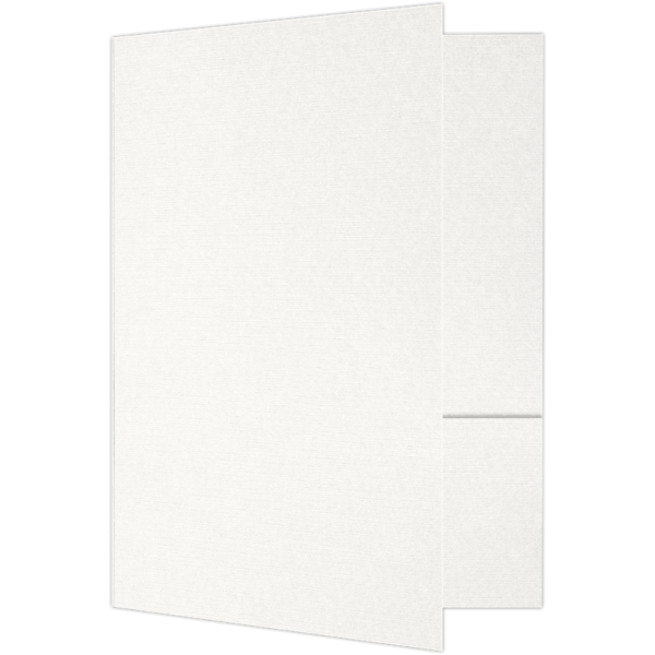 6 x 9 Small Presentation Folders White Linen