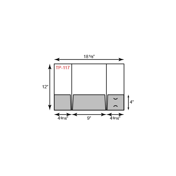 9 x 12 Presentation Folder w/French 3 Pocket Tri-Panel 
