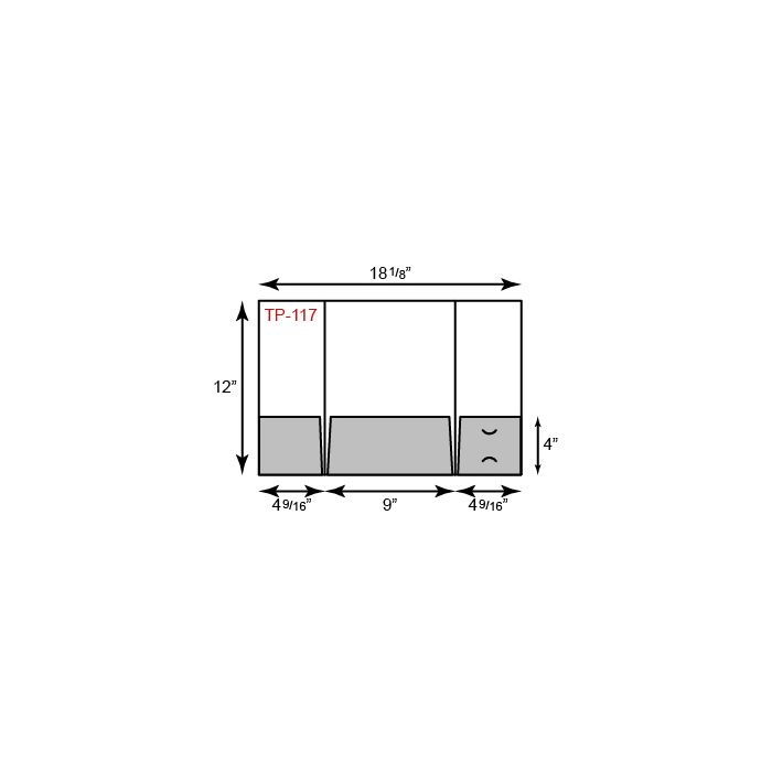 9 x 12 Presentation Folder w/French 3 Pocket Tri-Panel 