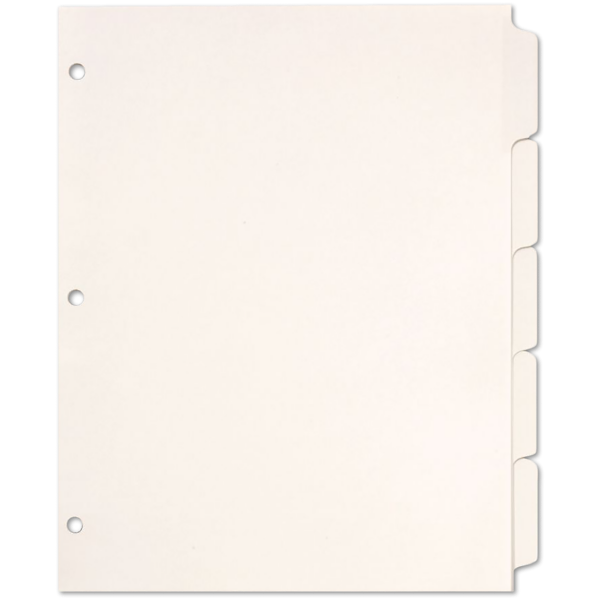Write 'n Erase Tab Divider (5 Tab) White