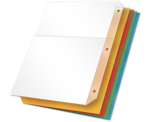 Poly Ring Binder Pockets (No Tabs) Assorted