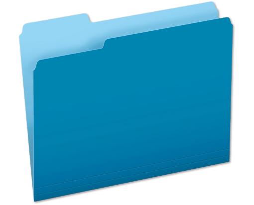 Pendaflex Letter Size (1/3 Cut) Two-Tone File Folder (Pack of 100) Blue