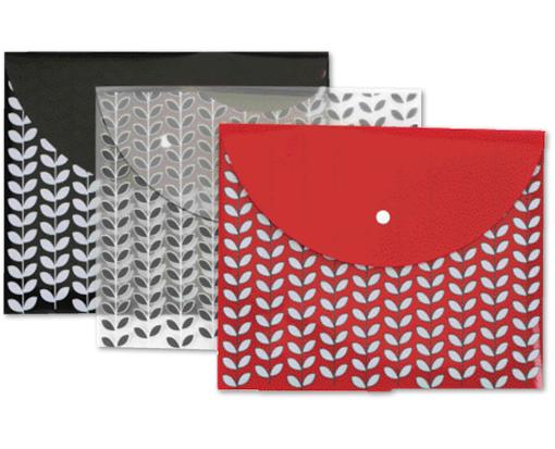 Letter Size Poly Snap Envelope (Pack of 3) Assorted