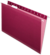 Legal Size Pendaflex Reinforced (1/5 Cut) Hanging Folder (Pack of 25) Burgundy