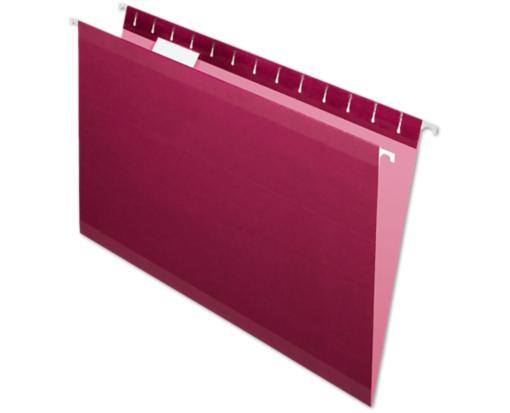 Legal Size Pendaflex Reinforced (1/5 Cut) Hanging Folder (Pack of 25) Burgundy