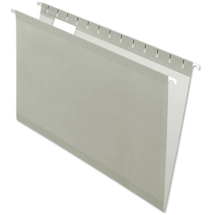 Legal Size Pendaflex Reinforced (1/5 Cut) Hanging Folder (Pack of 25) Gray
