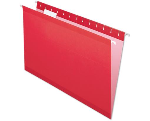 Legal Size Pendaflex Reinforced (1/5 Cut) Hanging Folder (Pack of 25) Red