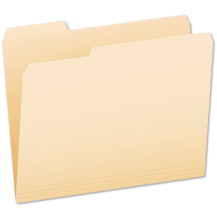 Letter Size File Folder (1/3 Cut Tab) Manila