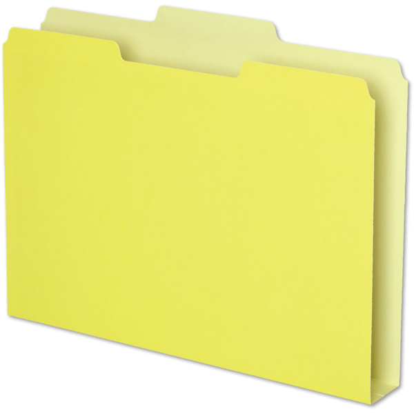 Letter Size File Folder (1/3 Cut Tab) Yellow