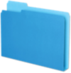 Letter Size File Folder (1/3 Cut Tab) Blue