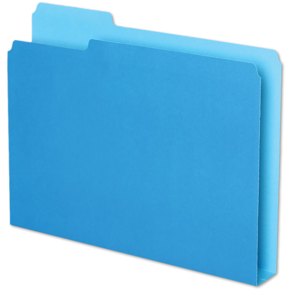 Letter Size File Folder (1/3 Cut Tab) Blue