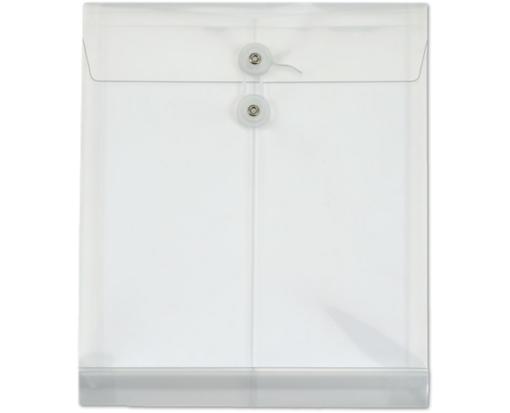 1 1/4" Expansion Letter Size Side Open Poly Envelope (Pack of 5) Clear